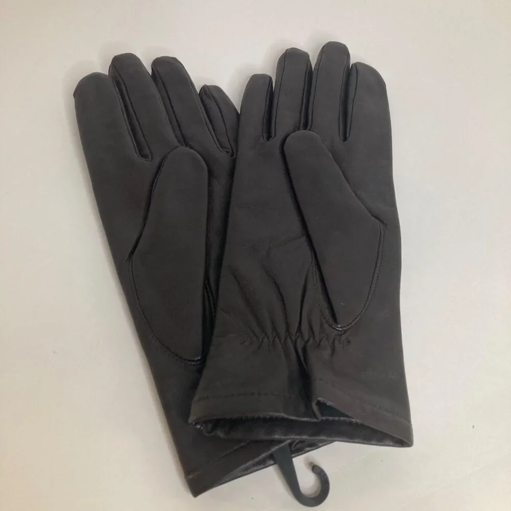 Womens Preston & York Leather Gloves‎ Brown L